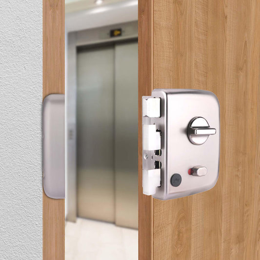Godrej Centaur Rim Lock I World's 1st Dual Motion Lock | Ultra XL+ Technology| 4 Keys I 1CK Dead Bolt Lock for Main & Safety Door (Satin Nickel)